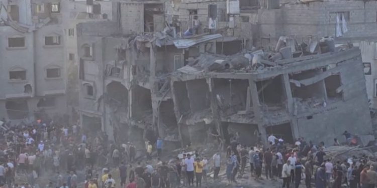 ‘Children were carrying other injured children’: Witness describes aftermath of Israeli strike on Gaza refugee camp