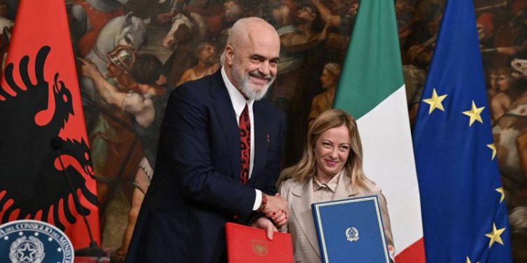 Italy signs accord to send migrants to Albania, in deal slammed by rights groups