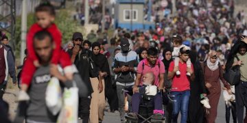 ‘Nothing is left’: Thousands of Palestinians flee south as Israel steps up Gaza City offensive