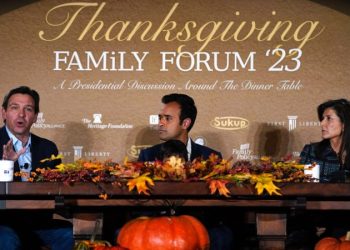 Desantis, Haley, Ramaswamy, sitting side-by-side, get personal during ‘family discussion’ in Iowa