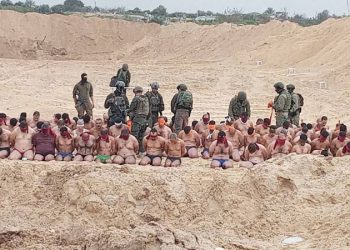 Images from Gaza show Israeli soldiers detaining dozens of men stripped to underwear