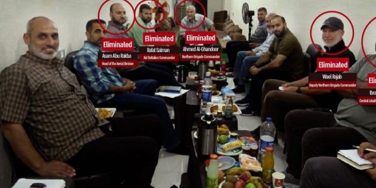 Israel releases image of eliminated Hamas figures enjoying meal, other leaders killed, IDF says