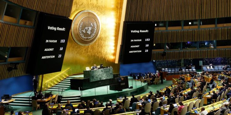 United Nations General Assembly votes to demand immediate ceasefire in Gaza