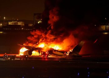 Japan Airlines jet bursts into flames after collision with earthquake relief plane at Tokyo Haneda airport