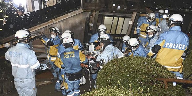 Woman in her 90s pulled alive from rubble five days after Japan earthquake