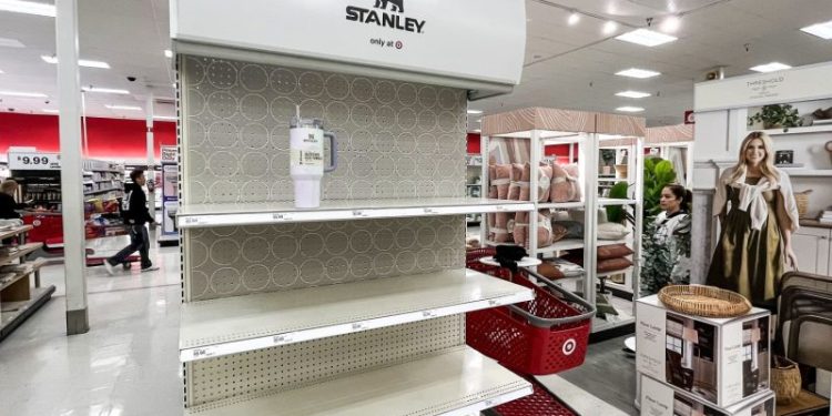 Listings for Stanley tumblers are still attracting dozens of bids on eBay for hundreds of dollars