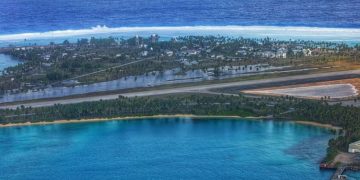 Huge rogue waves smash into remote US military base in Pacific