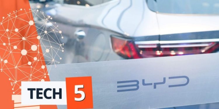 ​Tech 5: BYD Set to Beat Tesla in EV Sales, New York Times Sues OpenAI