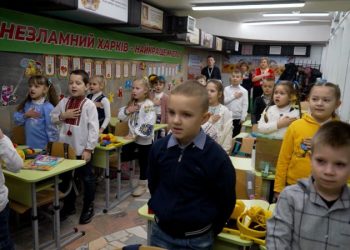 ‘We won’t hear the bangs’: Ukrainian city moves schools into metro stations