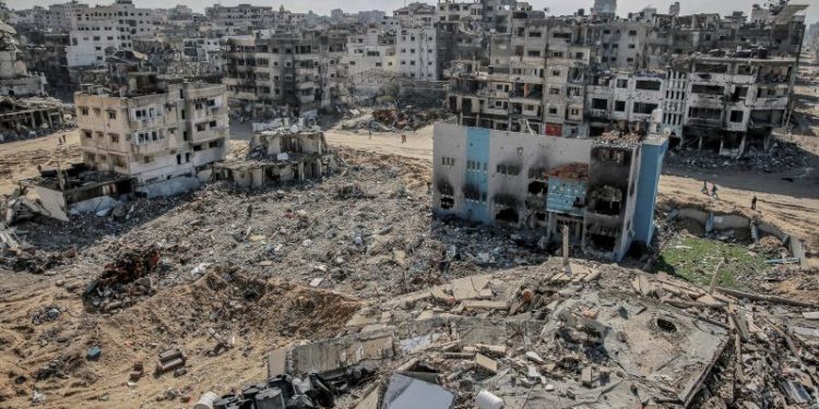 ‘We were walking in water, sand, mud’: Palestinian women describe terror of 12-mile escape on foot from Gaza City