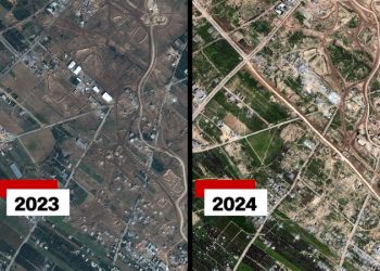 Israeli road splitting Gaza in two has reached the Mediterranean coast, satellite imagery shows