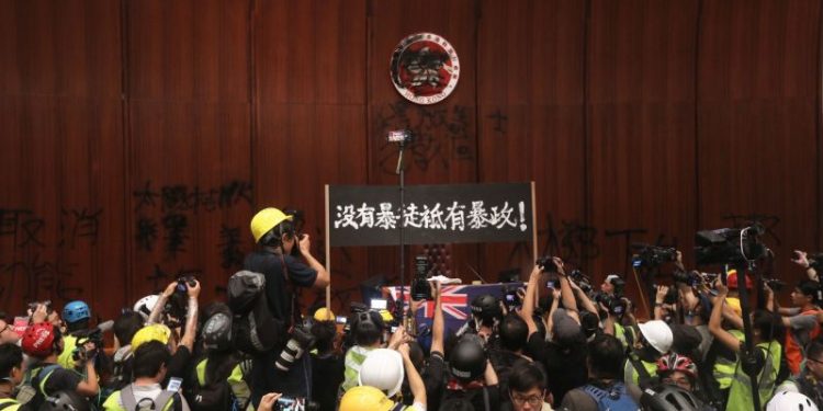 Hong Kong jails 12 people over the storming of the legislature in 2019