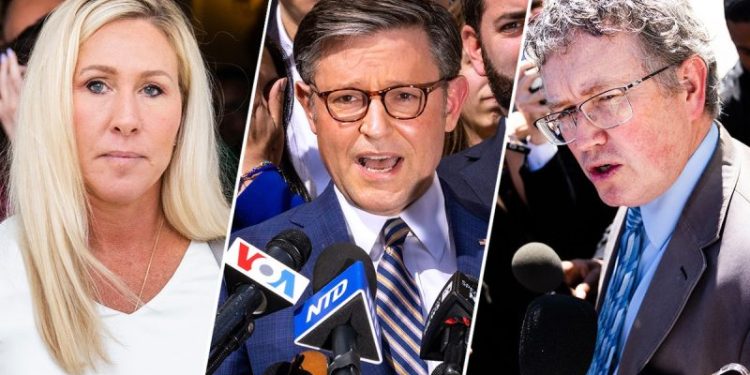 GOP rebels pushing to boot Speaker Johnson mum after Trump defends him