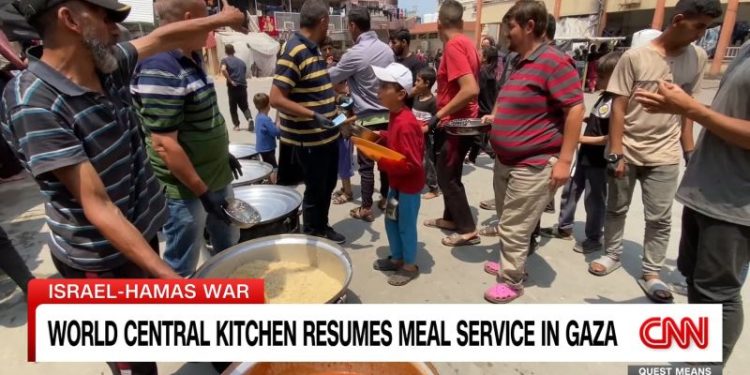 ‘Their food makes people feel that they are at home.’ World Central Kitchen serves meals in Gaza again