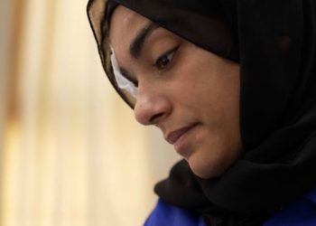 She managed to flee Gaza after half her family was killed in an Israeli strike. She blames Israel and Hamas for what happened
