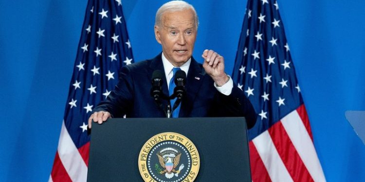 Biden says ‘anyway’ at least 9 times while trailing off in press conference