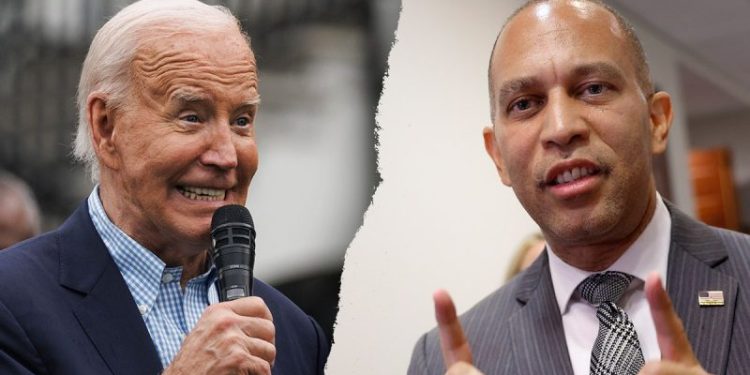 Tight-lipped House Dems still divided on Biden, leave closed-door meeting without consensus