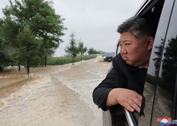 North Korea’s Kim ‘inspects’ flood response as thousands evacuated from China border region after heavy rains