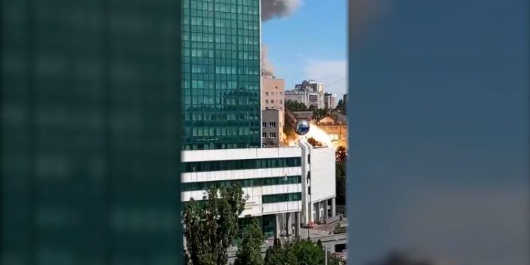 Ukrainian children’s hospital attacked as Russian strikes on cities kill at least 31