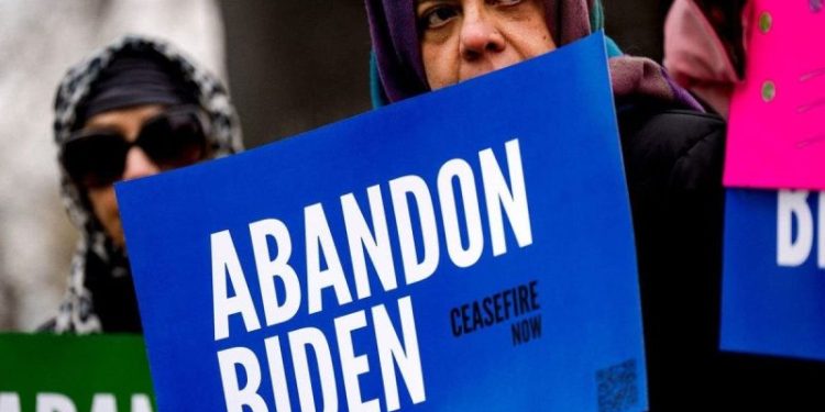 Pro-Palestinian group ‘Abandon Biden’ changes to ‘Abandon Harris’ ahead of election