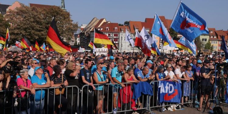 AfD becomes first far-right party to win German state election since 1945