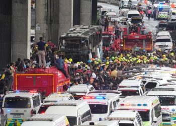At least 20 children and teachers feared dead in Bangkok school bus fire
