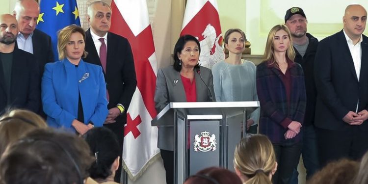 Alleging ‘Russian special operation,’ Georgian president calls for protests over disputed election