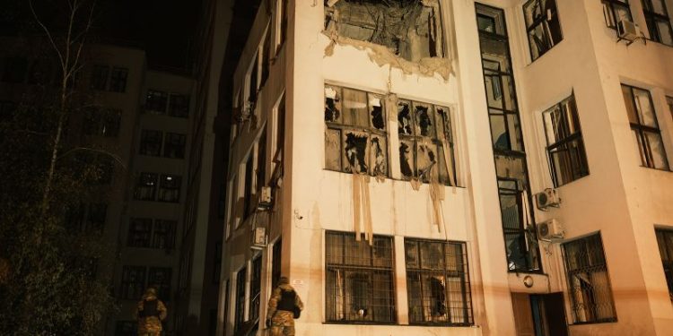 Russia bombs historic Soviet skyscraper in Ukraine’s Kharkiv