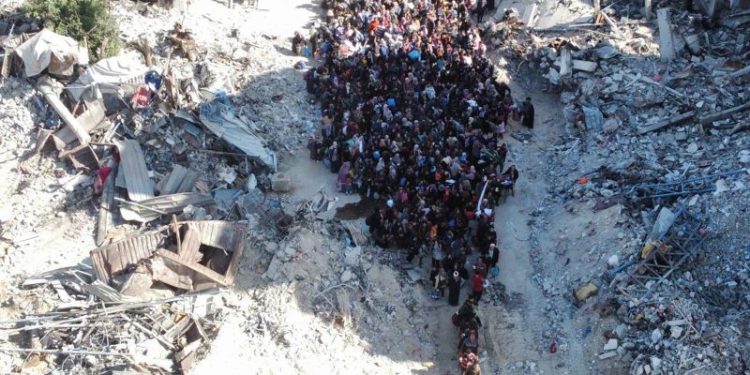 Israeli soldiers forced Palestinian men to take off their clothes as they evacuated war-torn Jabalya