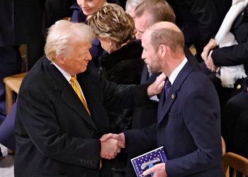 Trump, Prince William sit down for meeting in Paris after Notre Dame ceremony