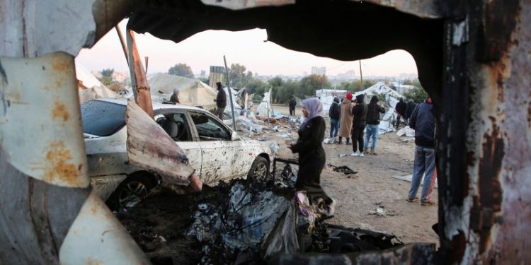 Israeli strike kills 11 people, including head of Gaza police, Palestinian officials say