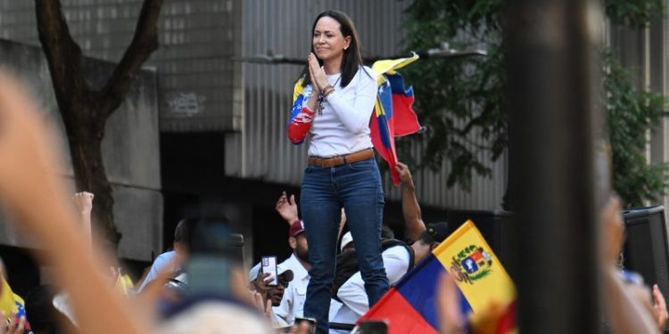 Venezuelan opposition leader Maria Corina Machado detained at protest in Caracas