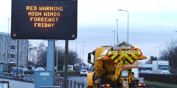 ‘Bomb’ cyclone Storm Éowyn approaches Ireland and parts of UK as schools and public transport shut