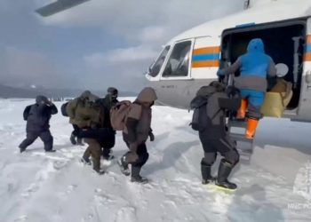 More than 100 trapped fishermen rescued from ice floe in Russia’s Far East