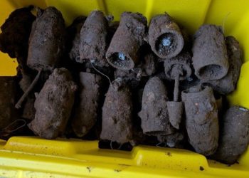 Scores of unexploded World War II bombs discovered under children’s playground