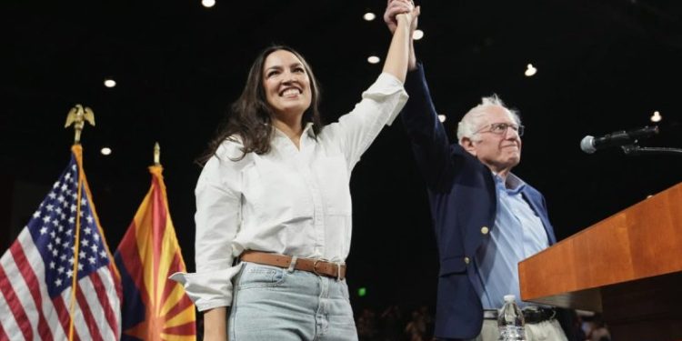 Bernie Sanders, AOC take aim at Trump and Musk, as well as Democrats, at western rallies