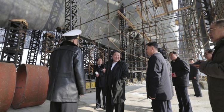 North Korea unveils what it says is a nuclear-powered submarine