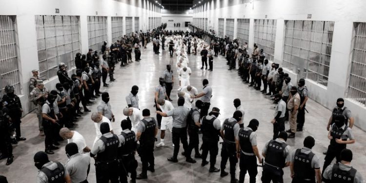 El Salvador says families can file complaints over unjust detention in notorious mega-prison
