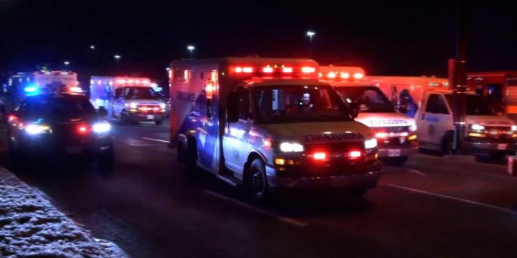 Canada police hunt for three suspects after 12 injured in shooting outside Toronto pub