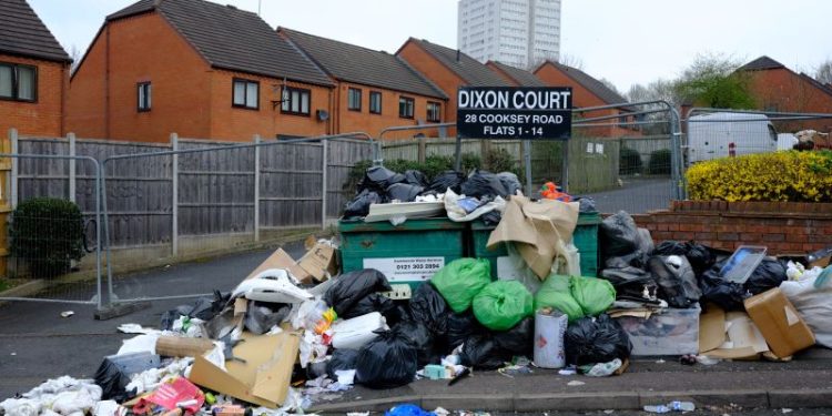 Britain’s second-largest city declares ‘major incident’ as 17,000 tons of uncollected garbage left on streets
