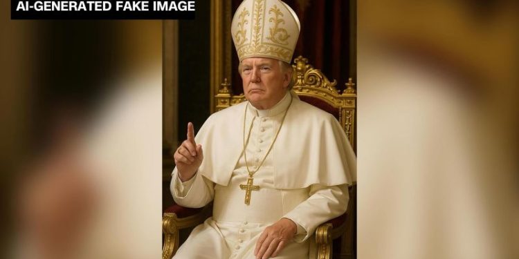Trump draws criticism with AI image of himself as the pope ahead of the papal conclave