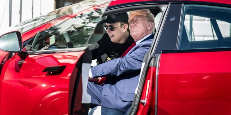 Tesla stock sinks as Musk and Trump ridicule each other