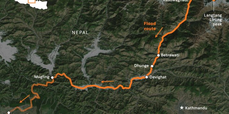 Scientists find clues in satellite imagery to the cause of catastrophic floods in Nepal and Tibet