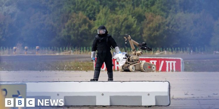Germany says Russia behind Leipzig airport drone attack