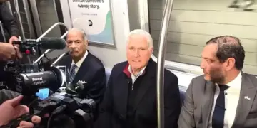 Bruce Blakeman hammers Dem Gov Hochul, Mamdani over subway safety during NYC campaign ride